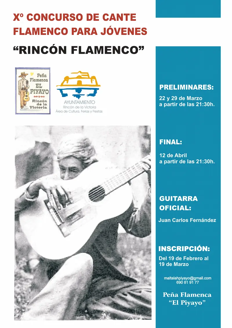 X Concurso de Cante Flamenco para
Jóvenes 'Rincón Flamenco'